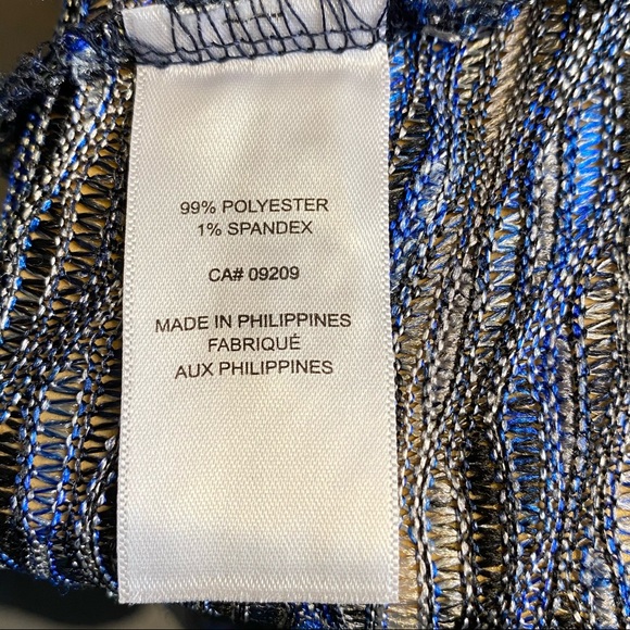 Cleo Blouse Blue and Silver Women’s Size Small - Picture 7 of 8